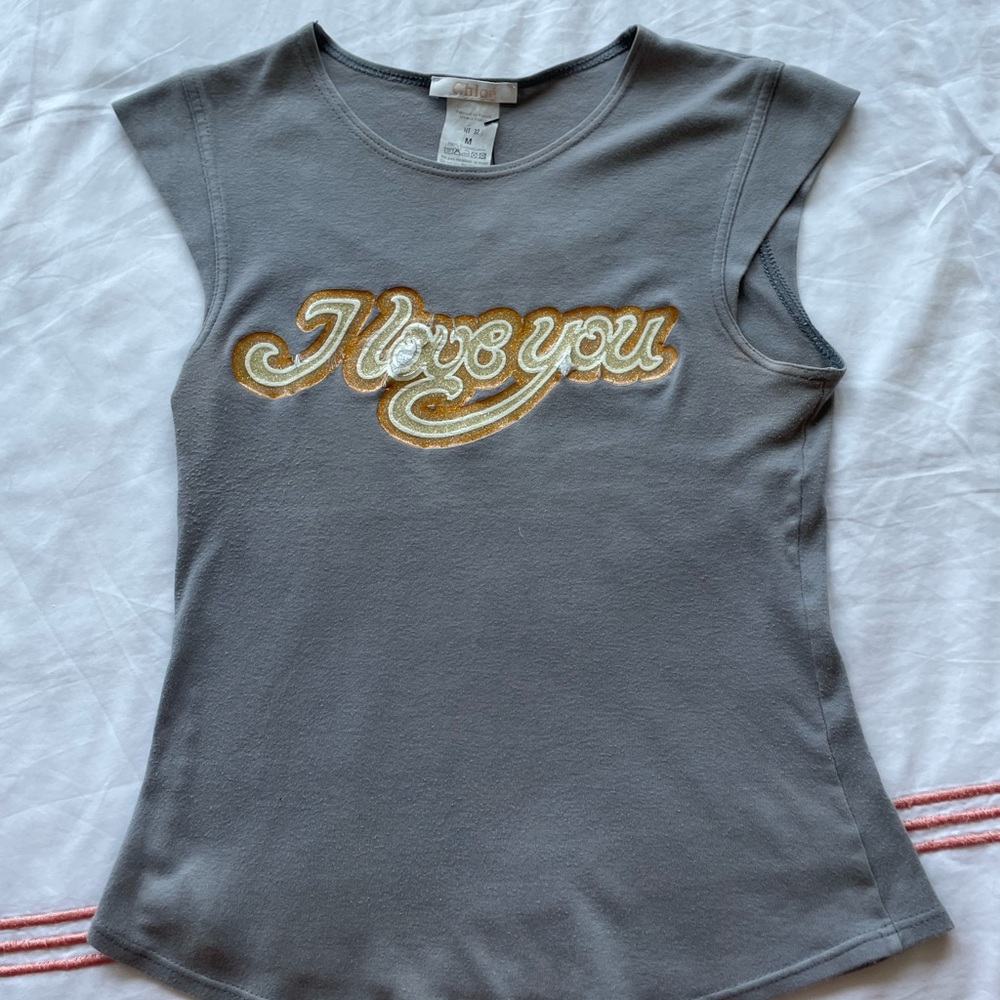 STELLA MCCARTNEY FOR CHLOE RARE VINTAGE COLLECTORS TEE FROM S/S 1999 SHOW!